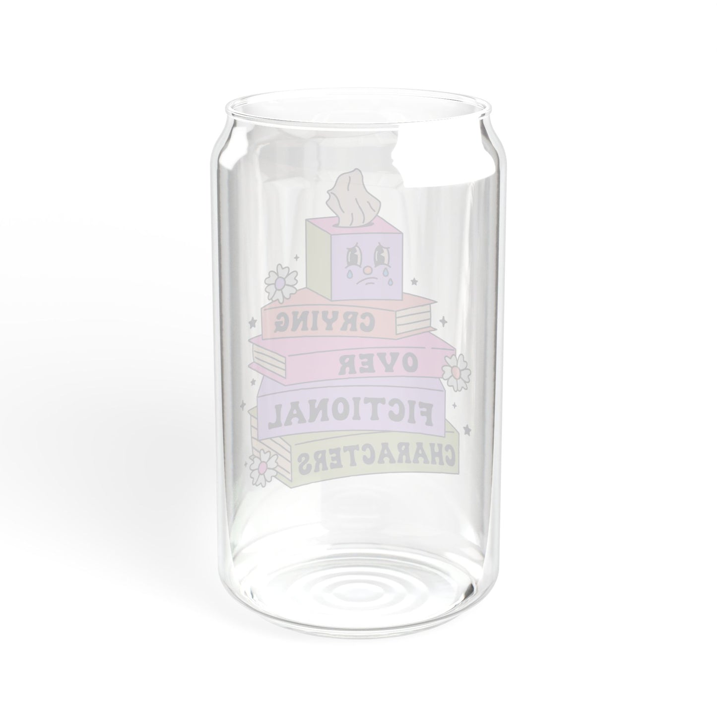 Crying Over Fictional Characters Sipper Glass