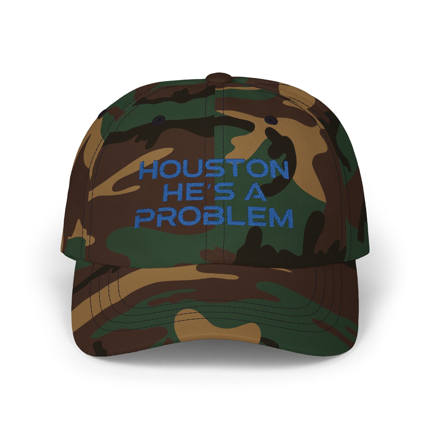 Houston He's A Problem Embroidered Baseball Cap