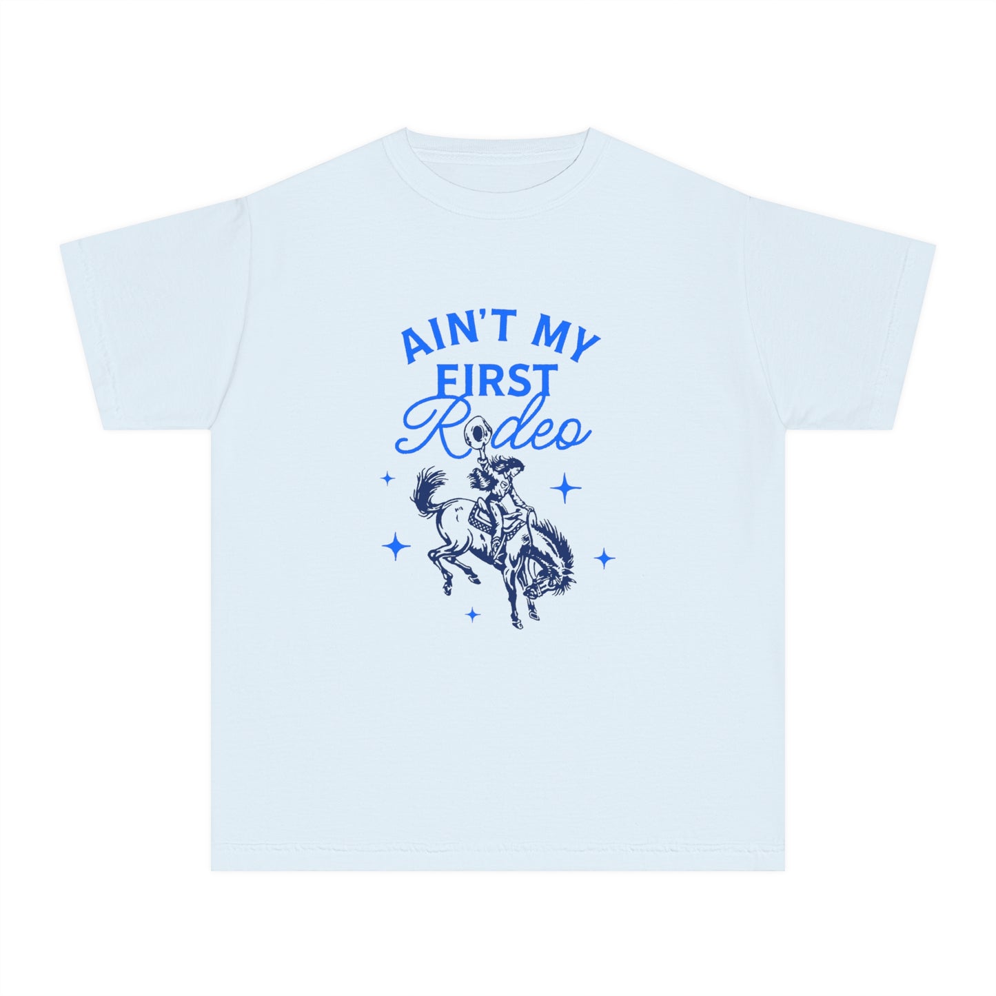Youth Ain't My First Rodeo Blue Midweight T-Shirt
