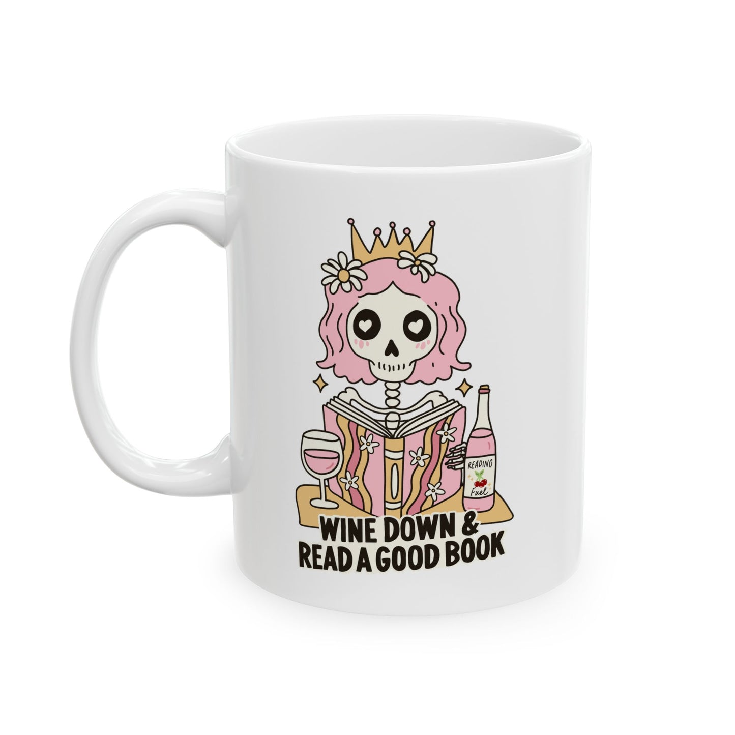 Wine Down And Read A Good Book Mug