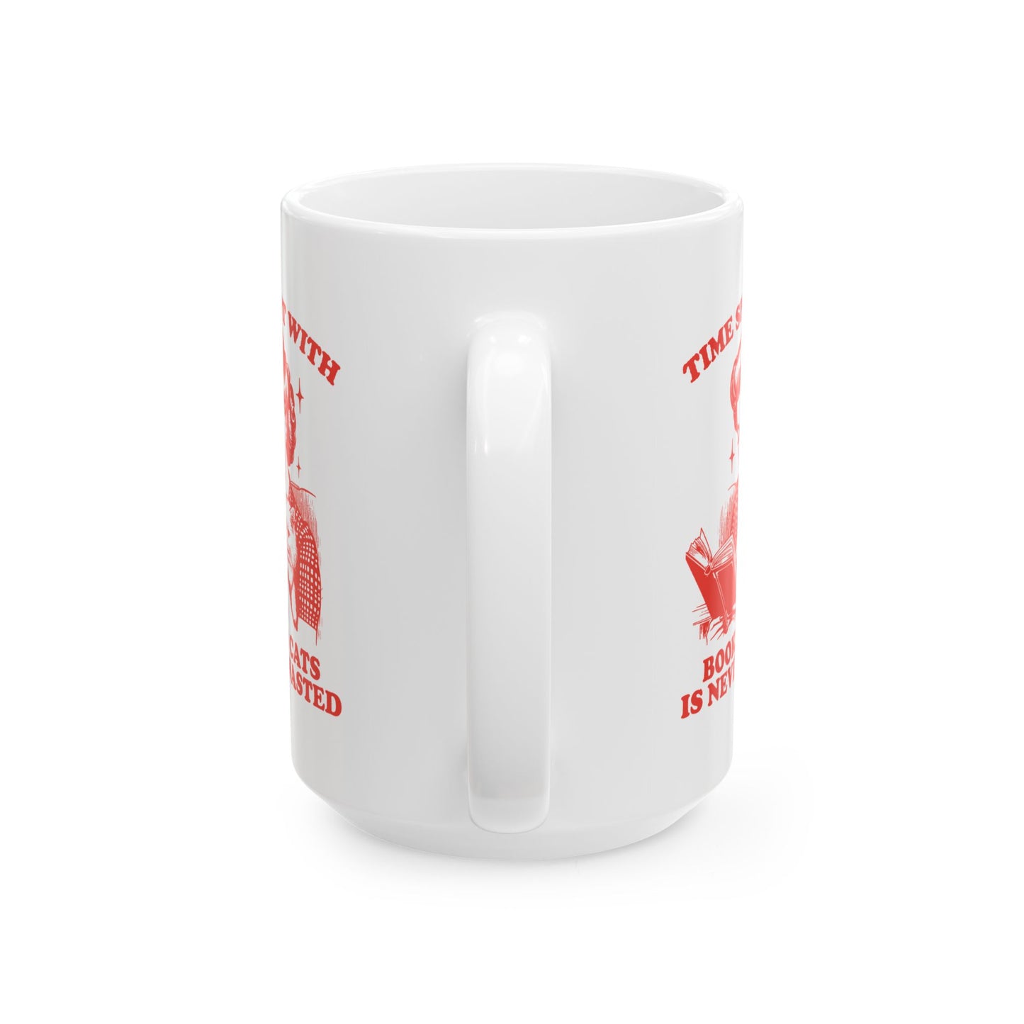 Time Spent With Books And Cats Mug
