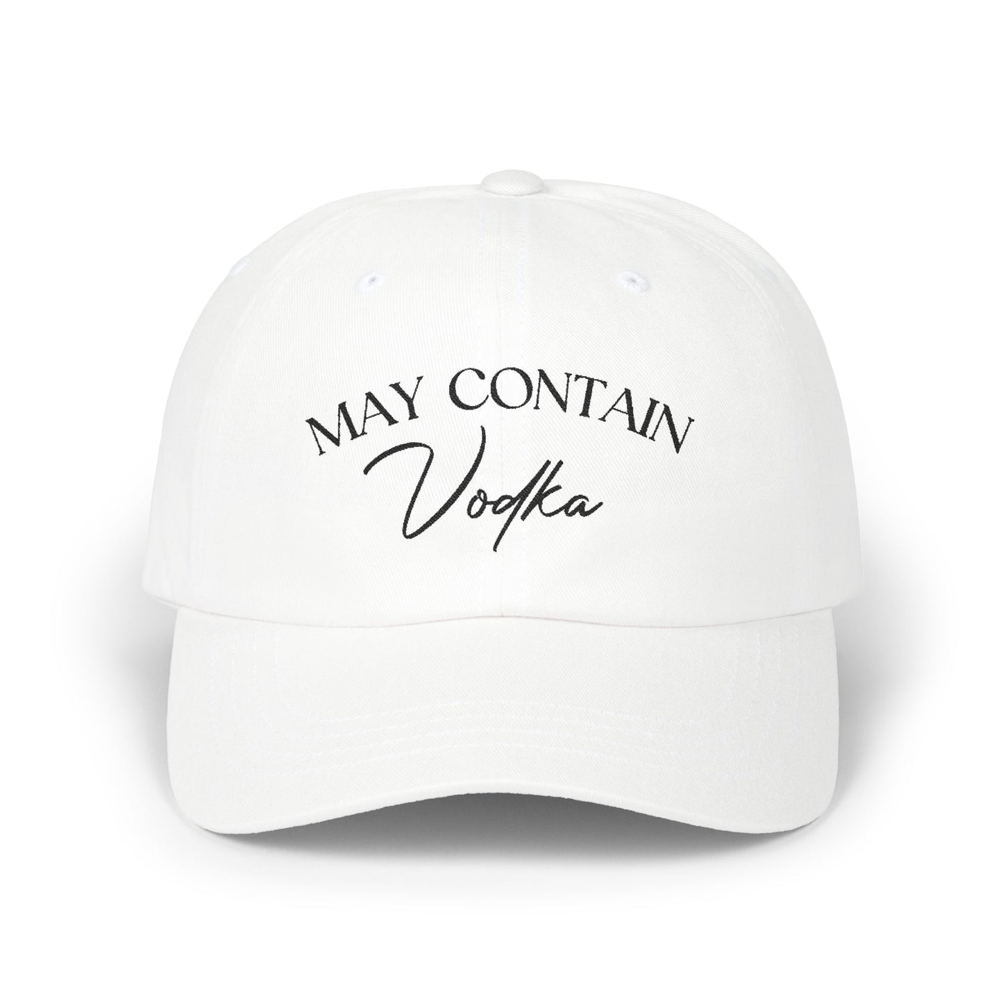 May Contain Vodka Embroidered Baseball Cap