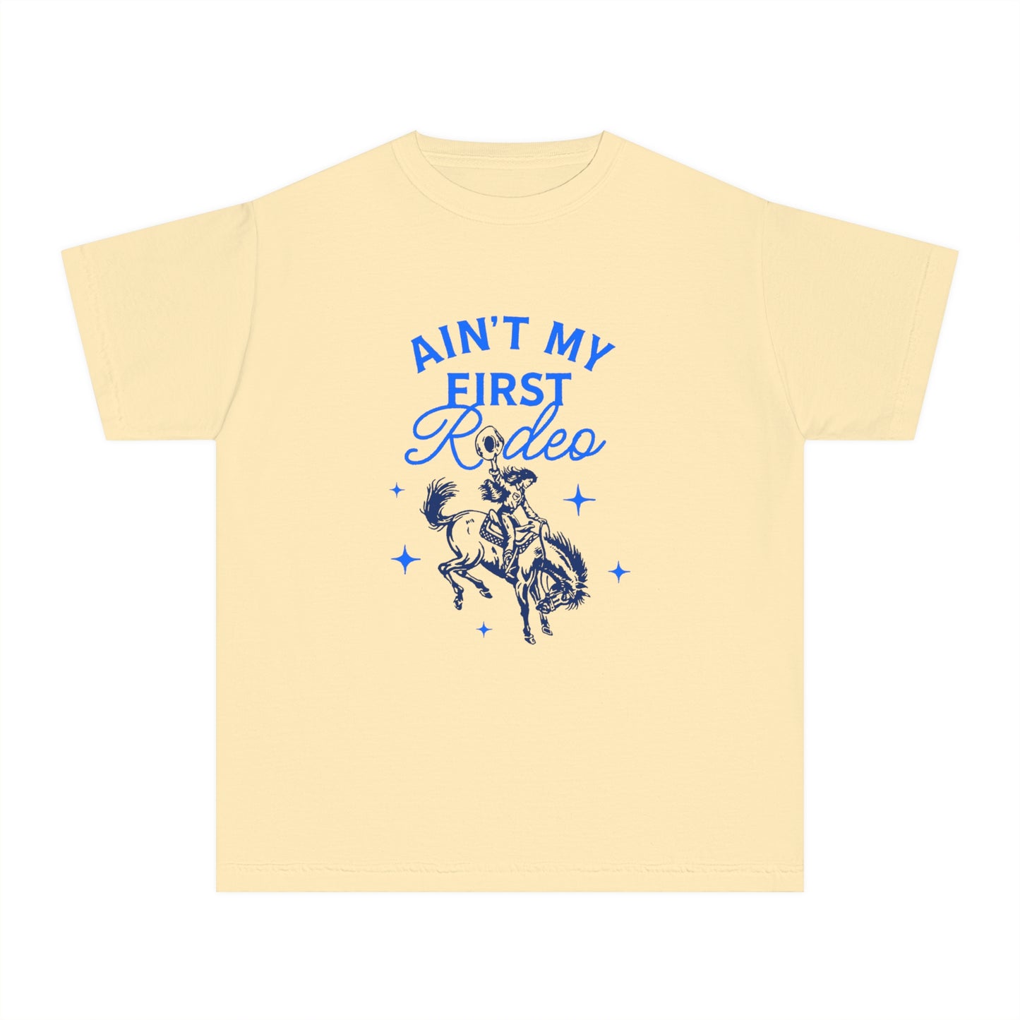 Youth Ain't My First Rodeo Blue Midweight T-Shirt