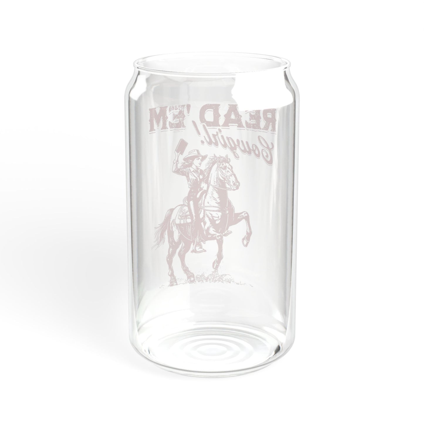 Read 'Em Cowgirl Sipper Glass