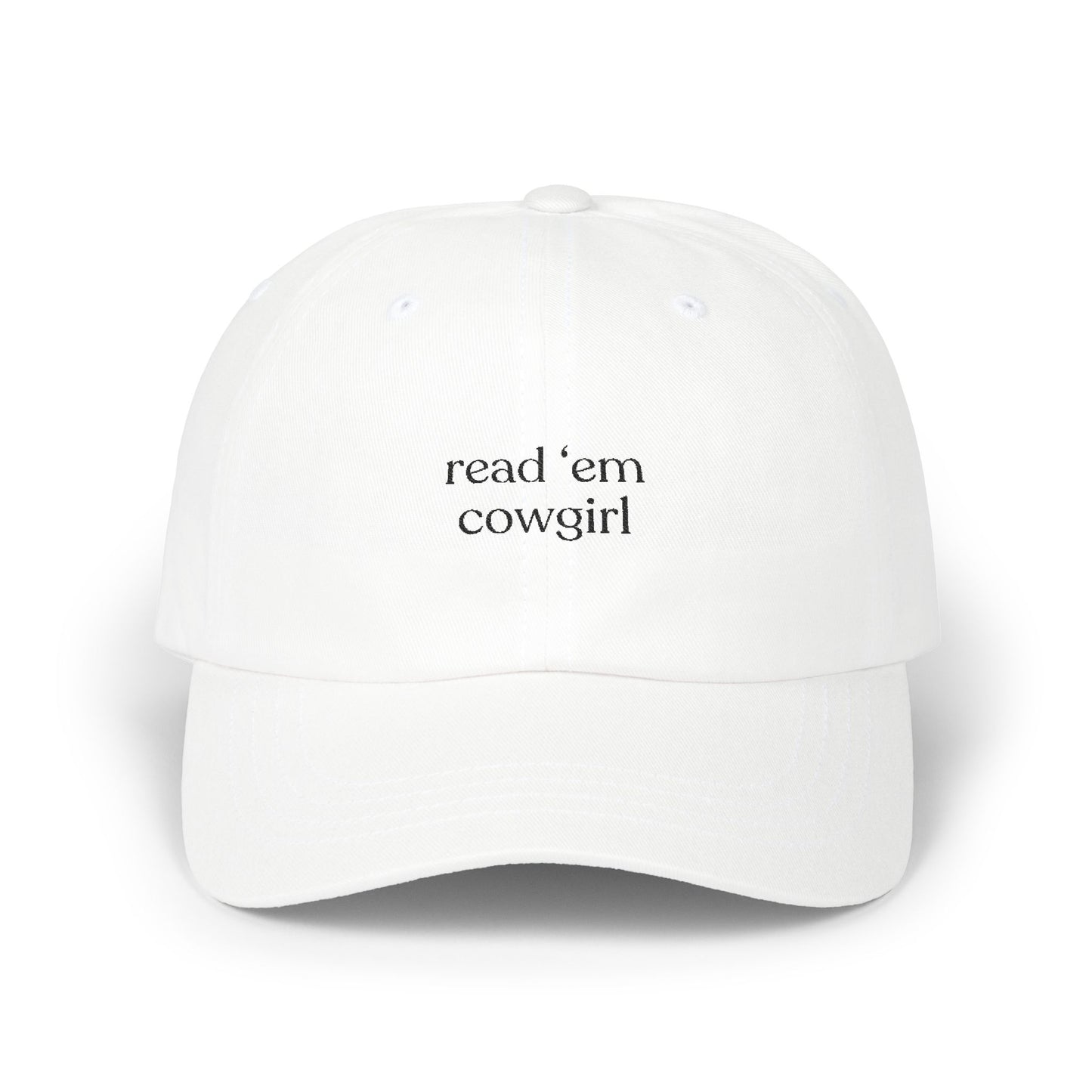 Read 'Em Cowgirl Embroidered Baseball Cap