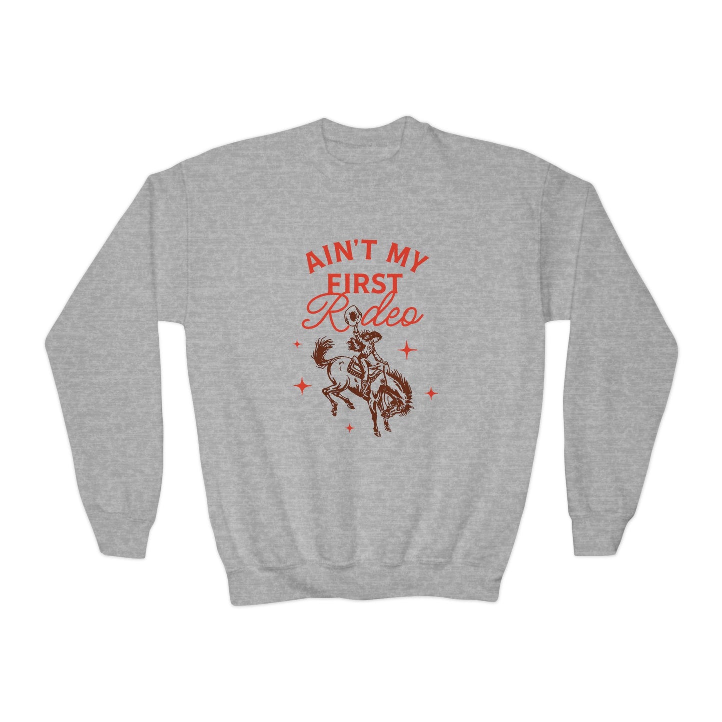 Youth Ain't My First Rodeo Sweatshirt - Red