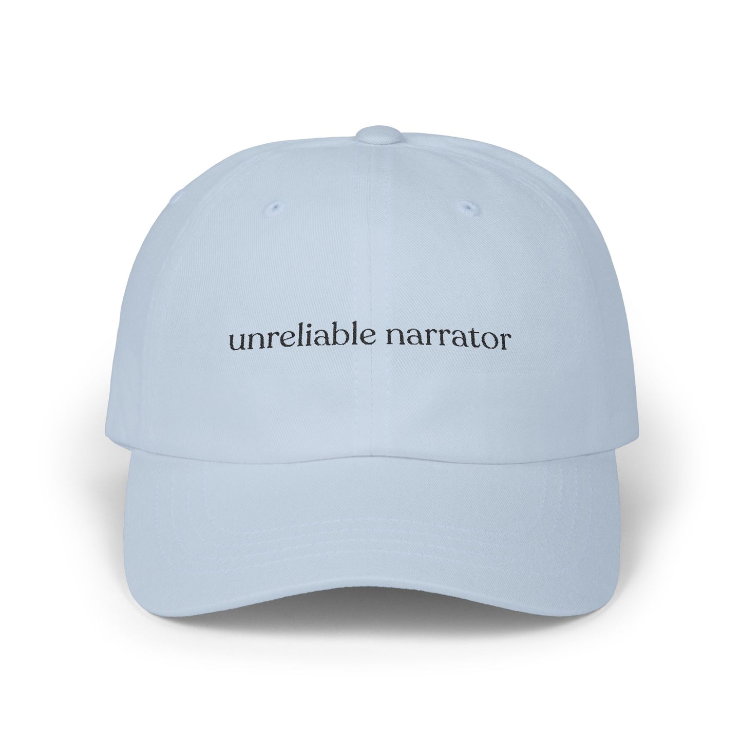 Unreliable Narrator Embroidered Baseball Cap