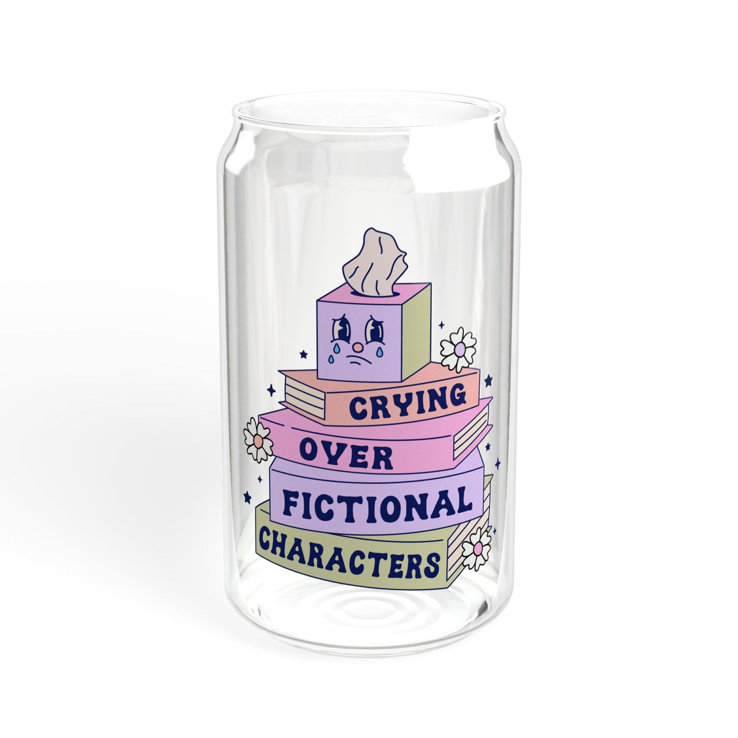 Crying Over Fictional Characters Sipper Glass