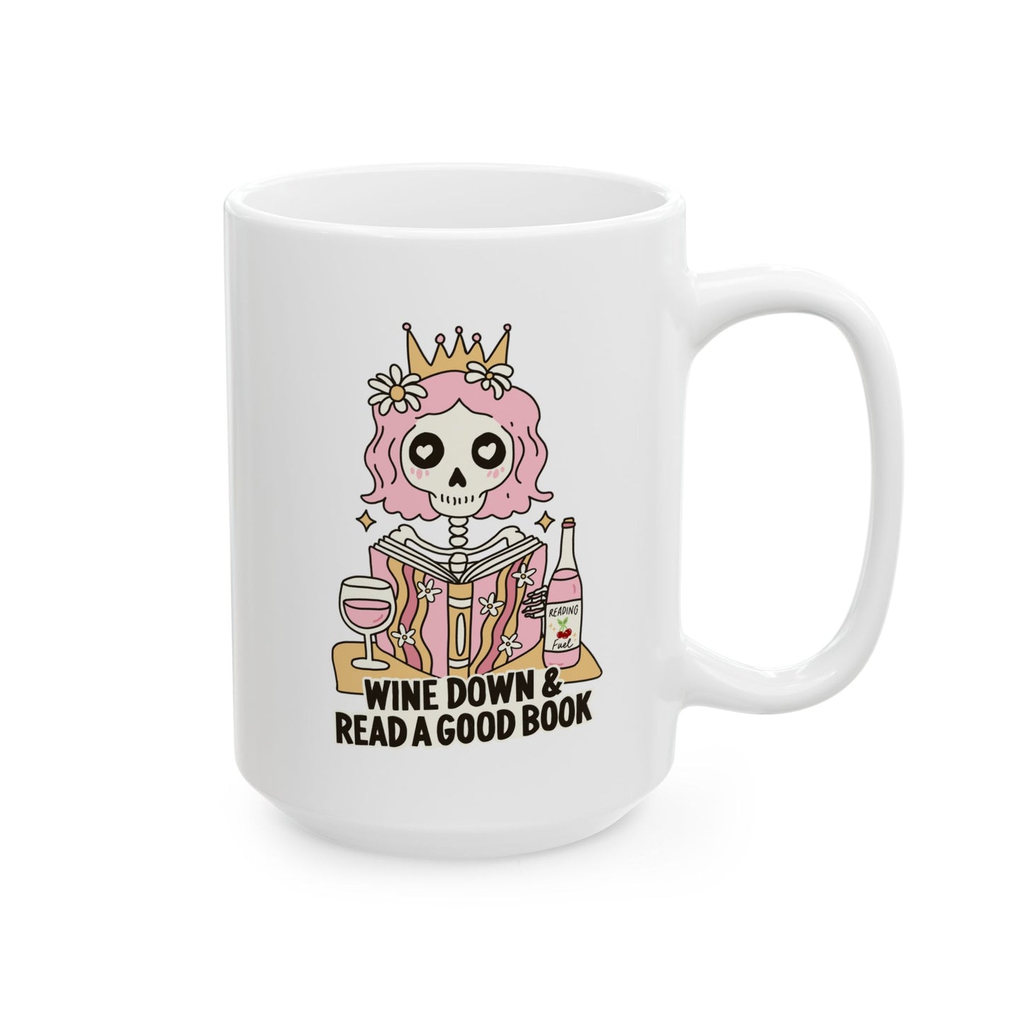 Wine Down And Read A Good Book Mug