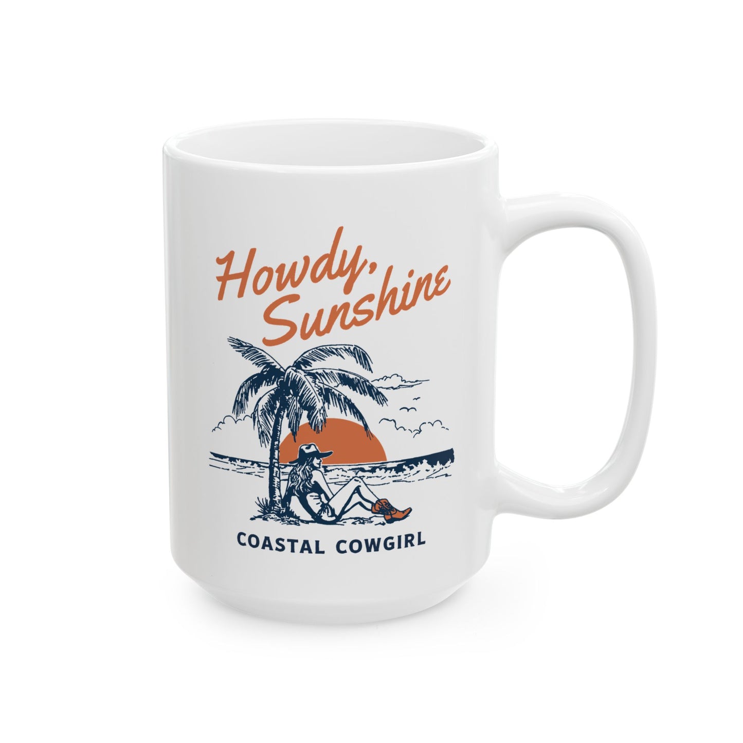 Howdy Sunshine Coastal Cowgirl Beach Vibes Mug