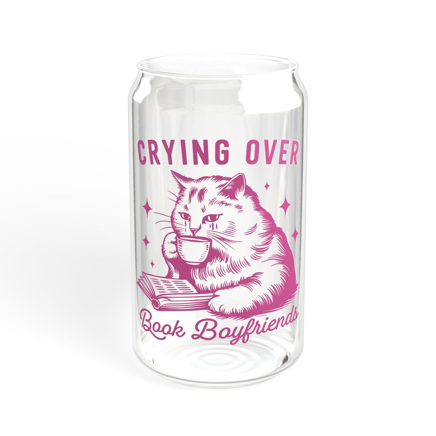 Crying Over Book Boyfriend Sipper Glass