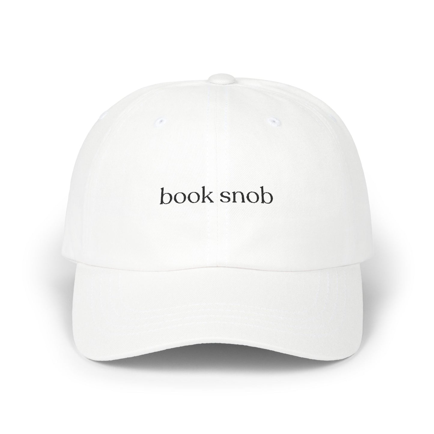 Book Snob Embroidered Baseball Cap