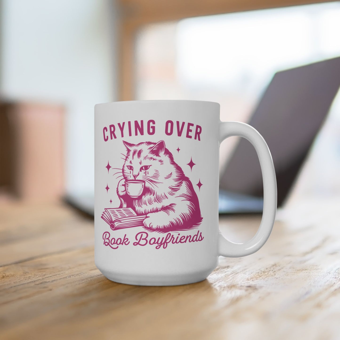 Crying Over Book Boyfriends Coffee Mug