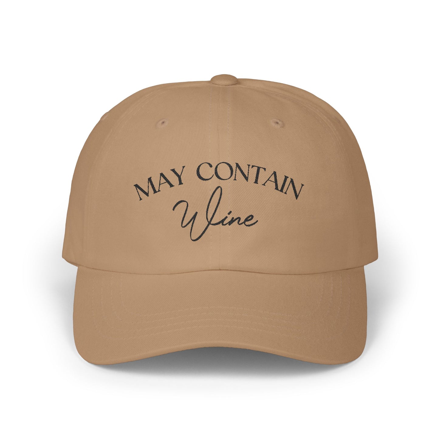 May Contain Wine Embroidered Baseball Cap