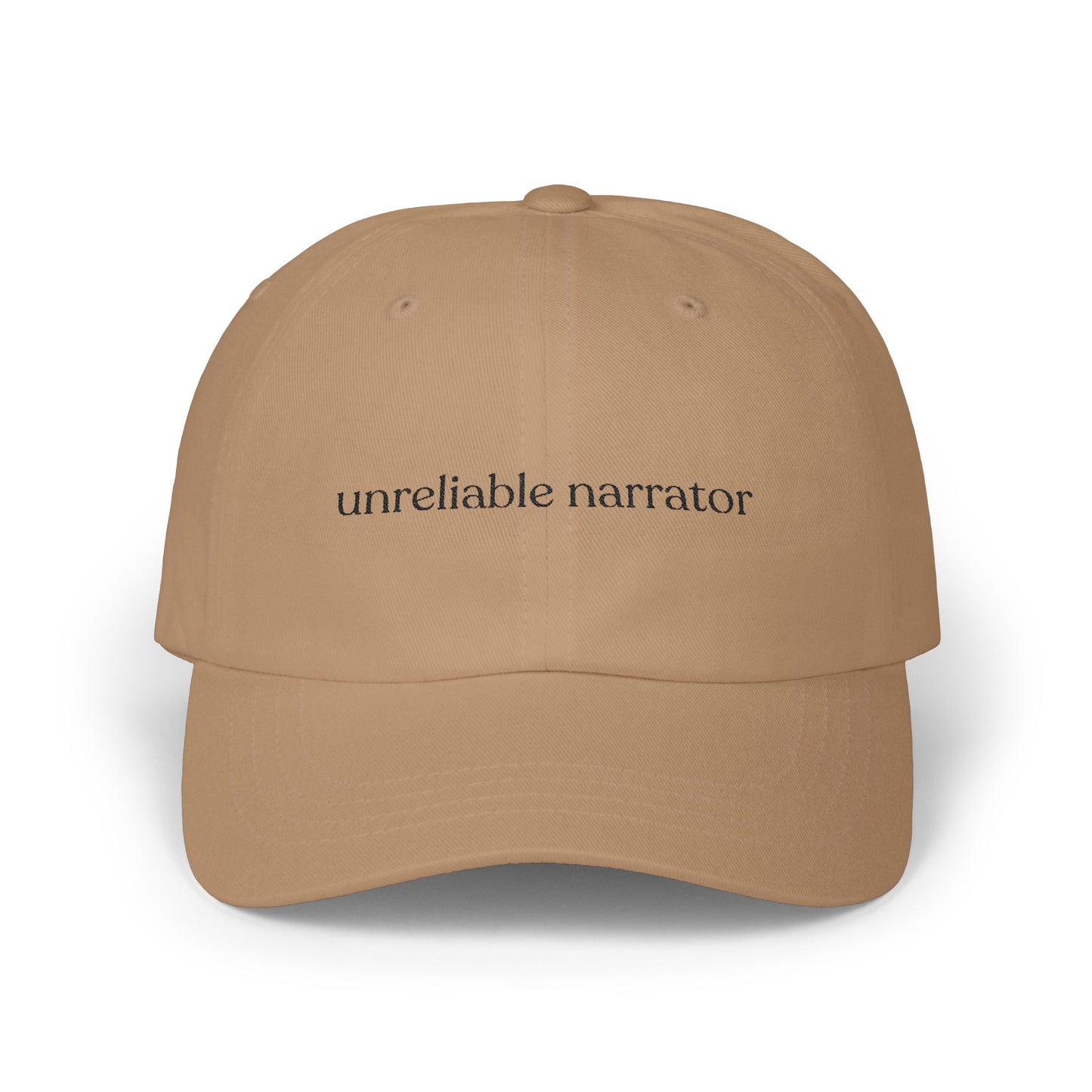 Unreliable Narrator Embroidered Baseball Cap