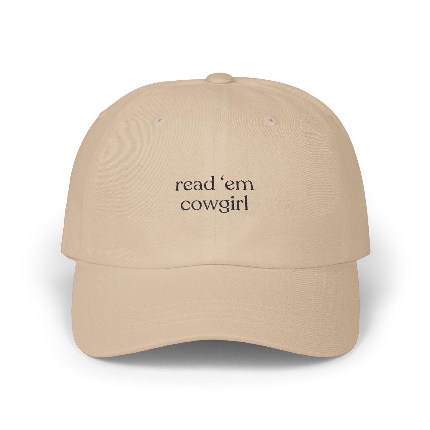 Read 'Em Cowgirl Embroidered Baseball Cap