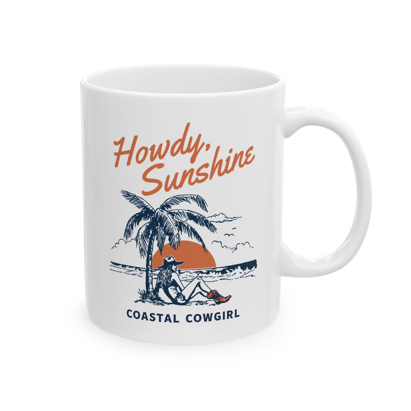 Howdy Sunshine Coastal Cowgirl Beach Vibes Mug