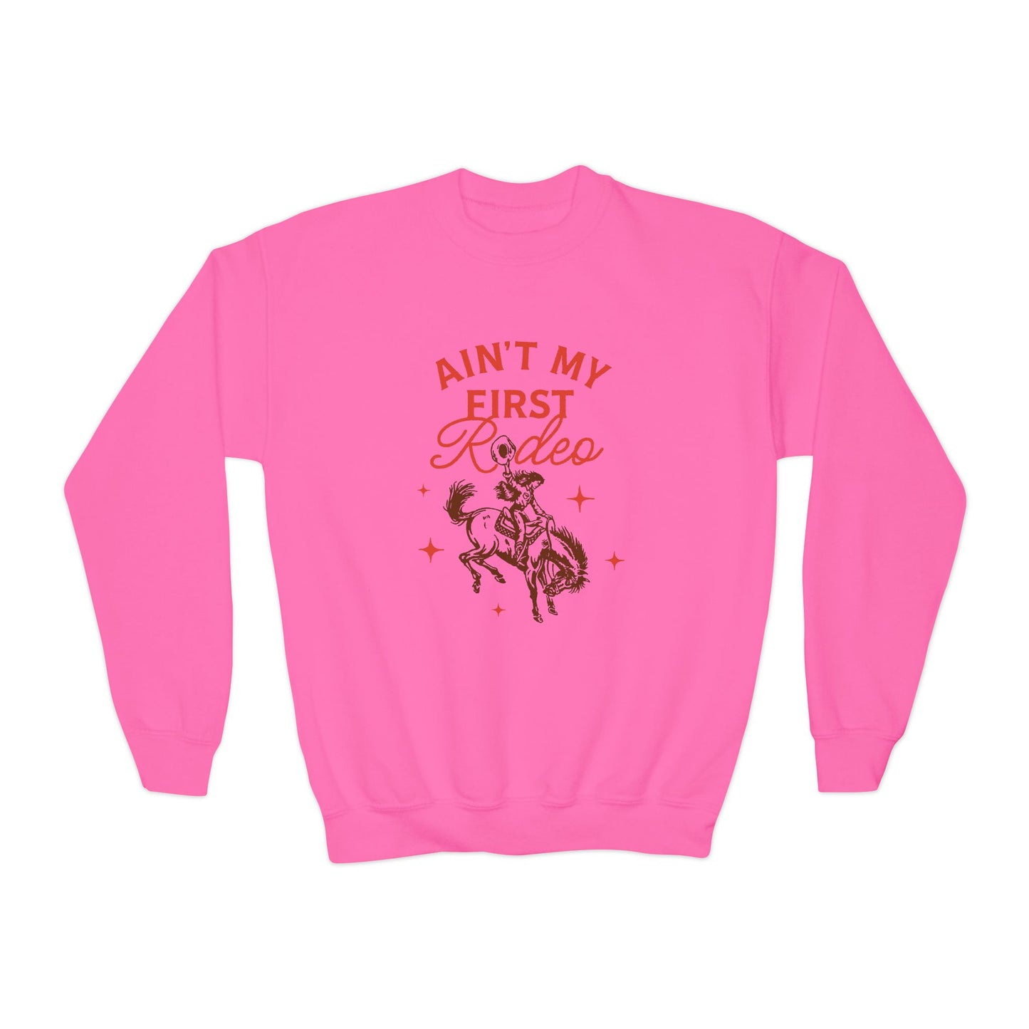 Youth Ain't My First Rodeo Sweatshirt - Red
