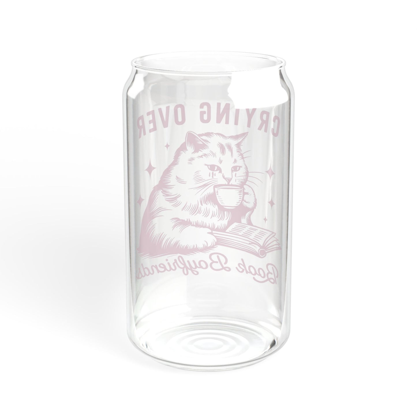Crying Over Book Boyfriend Sipper Glass