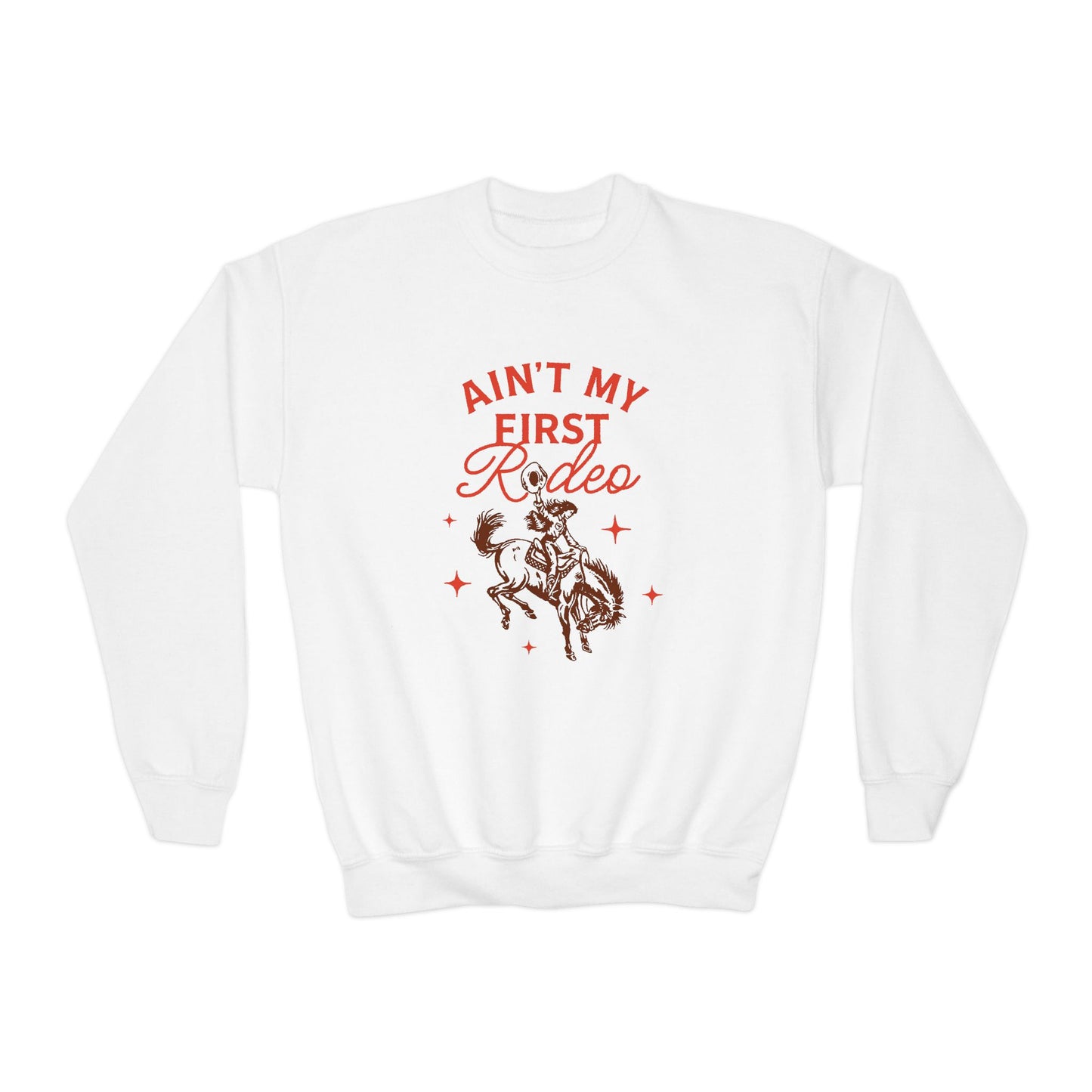 Youth Ain't My First Rodeo Sweatshirt - Red