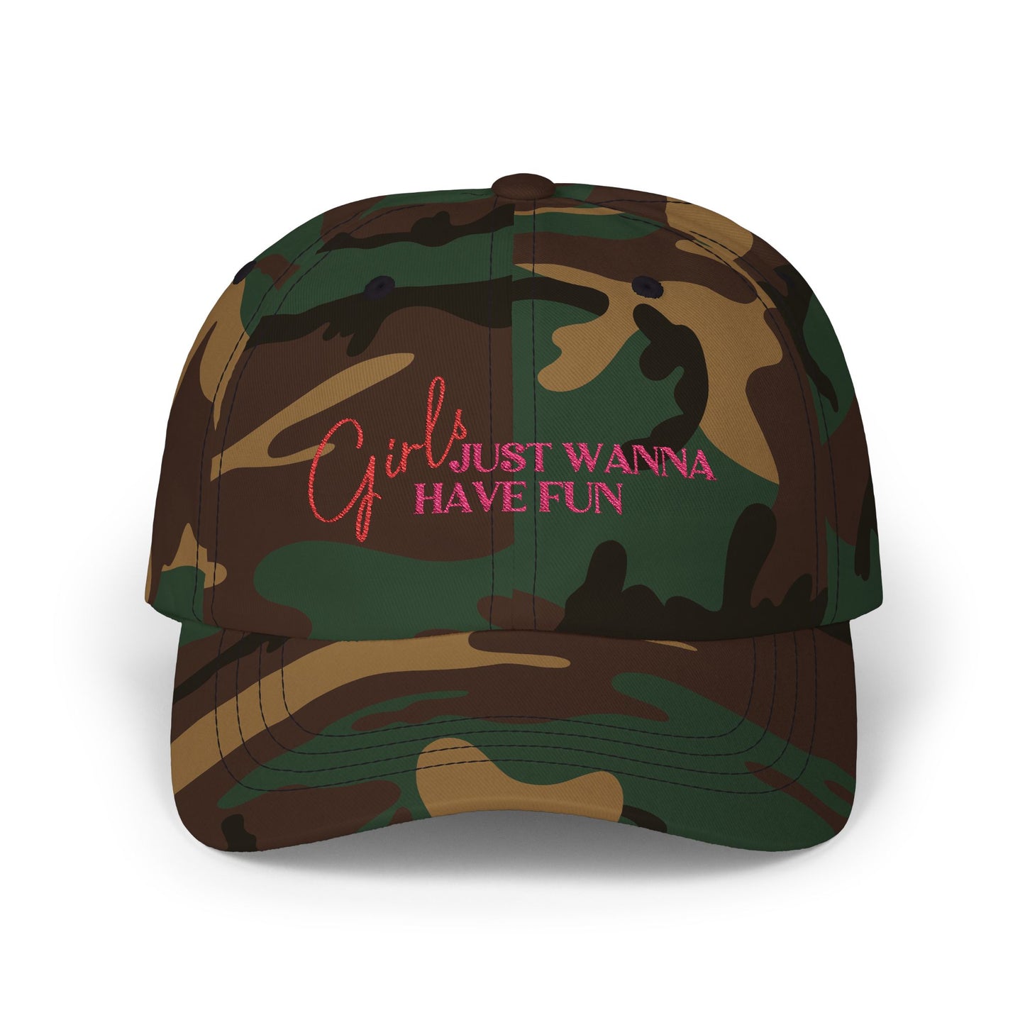 Girls Just Wanna Have Fun Embroidered Baseball Cap