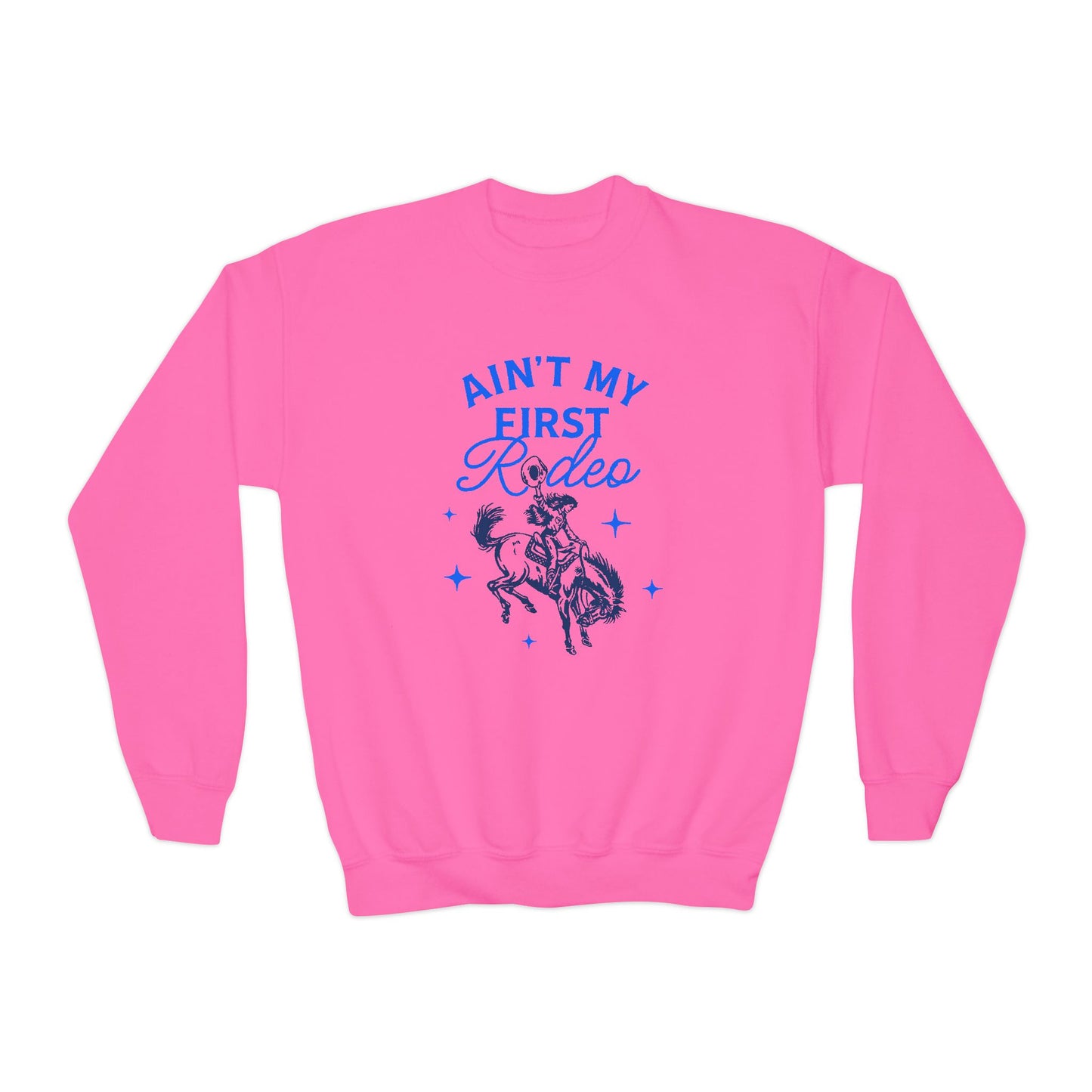 Youth Ain't My First Rodeo Sweatshirt - Blue