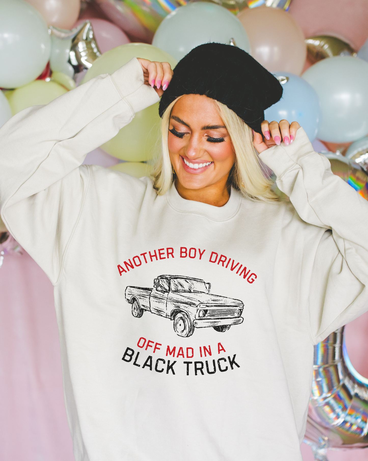 Driving Off Mad In A Black Truck Sweatshirt