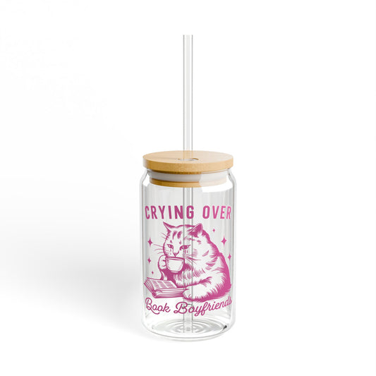 Crying Over Book Boyfriend Sipper Glass