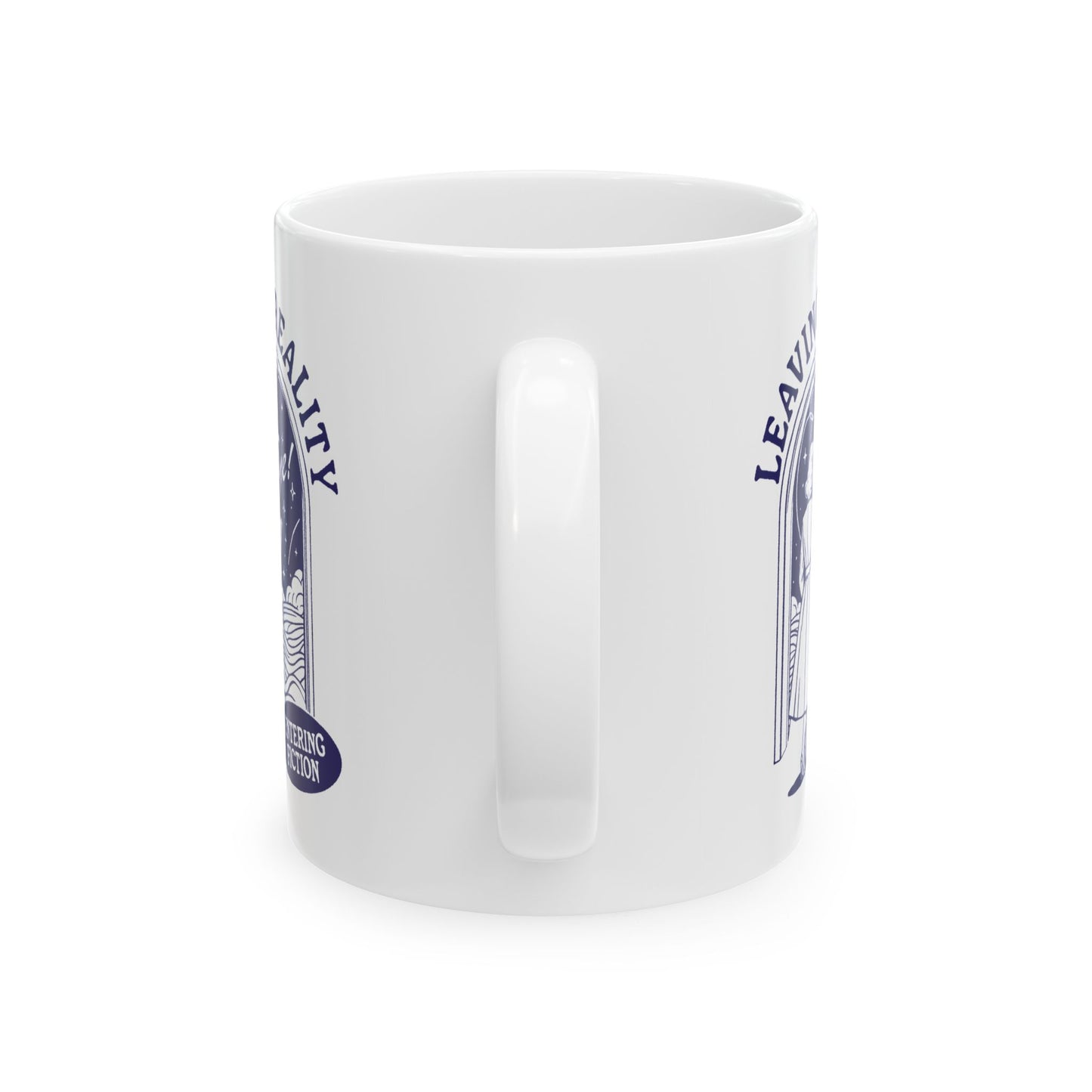 Retro Leaving Reality Entering Fiction Mug