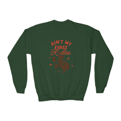 Youth Ain't My First Rodeo Sweatshirt - Red