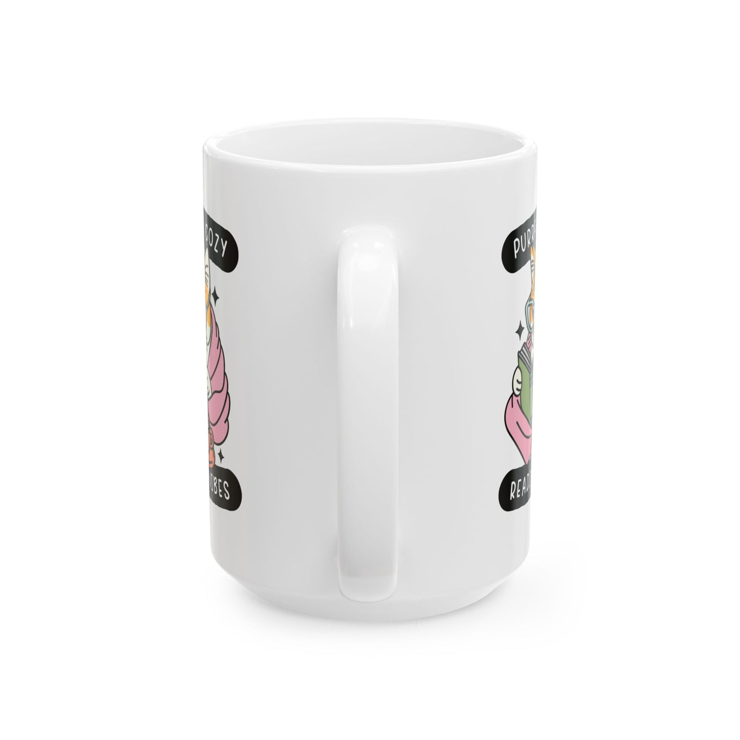 Perfect Cozy Reading Vibes Cat Reading Mug