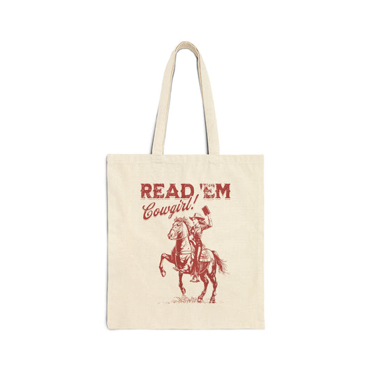 Read 'Em Cowgirl Tote Bag