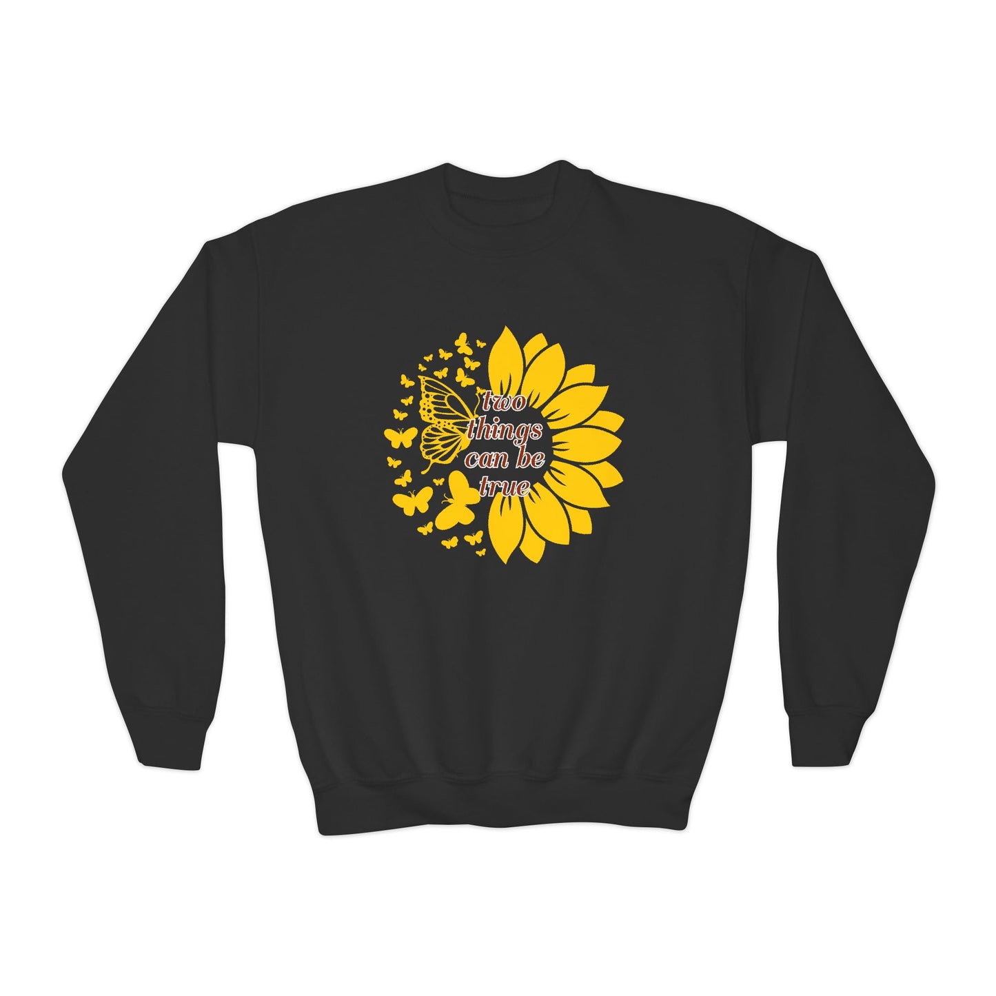 Youth Sunflower Two Things Can Be True Sweatshirt