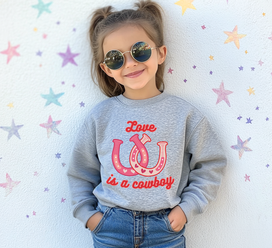 Youth Love Is A Cowboy Sweatshirt