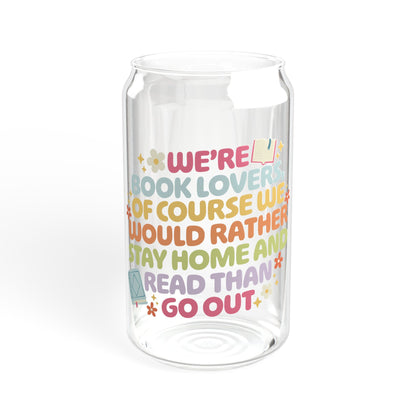 We're Book Lovers Sipper Glass