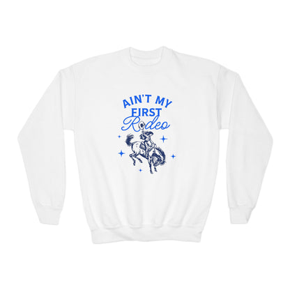 Youth Ain't My First Rodeo Sweatshirt - Blue