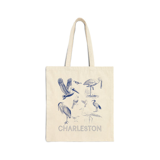 Charleston Birds Canvas Eco Tote Bag