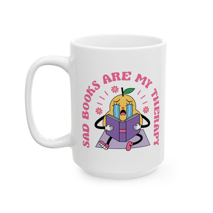 Sad Books Are My Therapy Mug