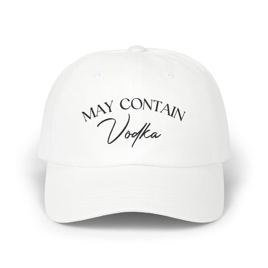 May Contain Vodka Embroidered Baseball Cap