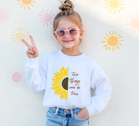 Youth Two Things Can Be True Sweatshirt