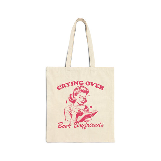 Crying Over Book Boyfriends Tote Bag