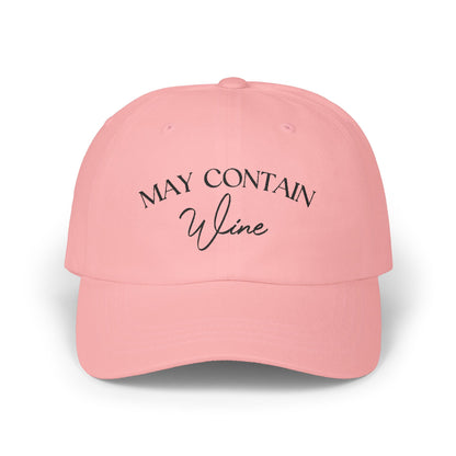 May Contain Wine Embroidered Baseball Cap