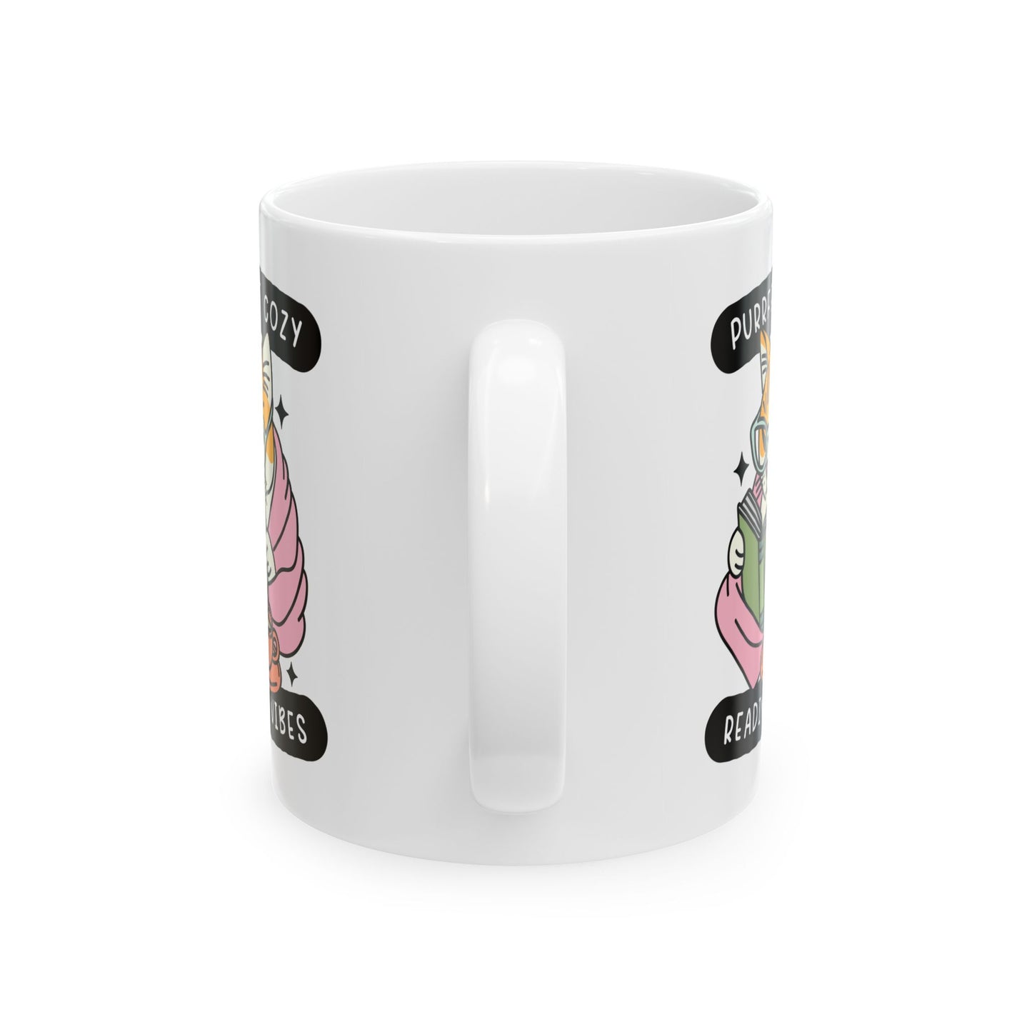 Perfect Cozy Reading Vibes Cat Reading Mug
