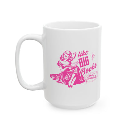 I Like Big Books Retro Mug