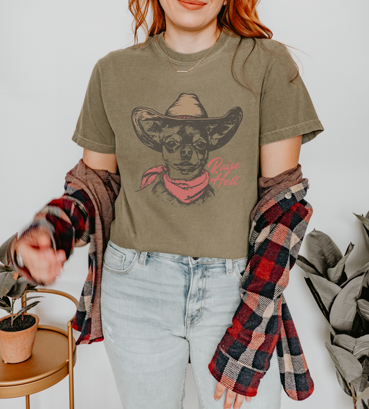 Raise Hell Chihuahua Comfort Colors T-Shirt