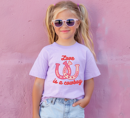 Youth Love Is A Cowboy Graphic T-Shirt
