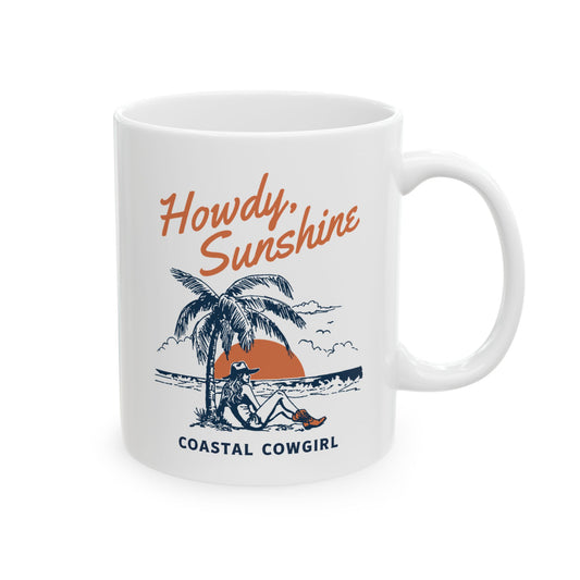 Howdy Sunshine Coastal Cowgirl Beach Vibes Mug