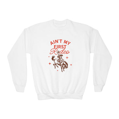 Youth Ain't My First Rodeo Sweatshirt - Red