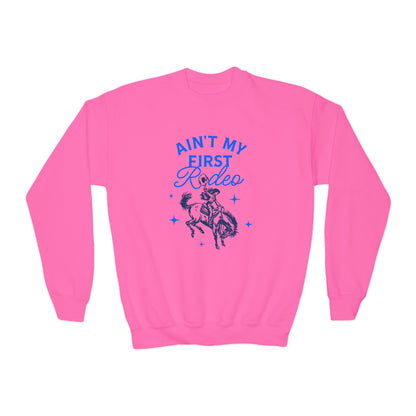 Youth Ain't My First Rodeo Sweatshirt - Blue