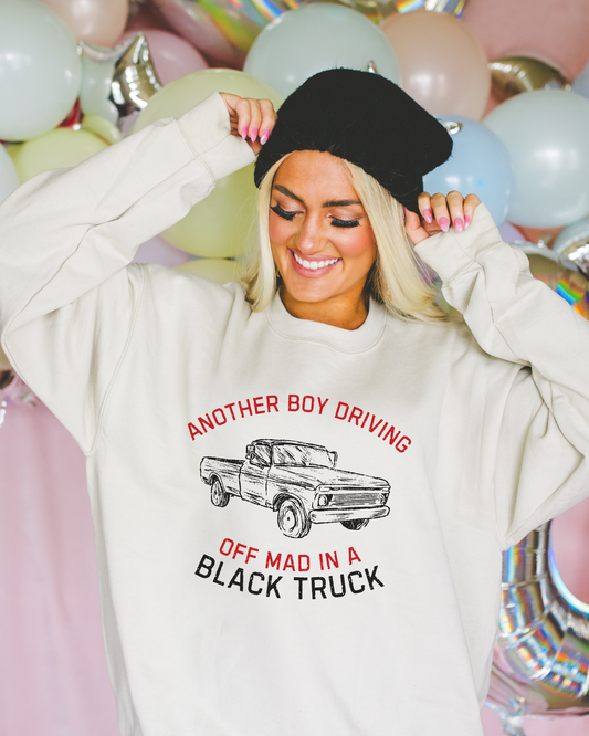 Driving Off Mad In A Black Truck Sweatshirt